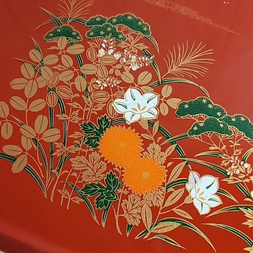 Vintage Toyo Japan Laquerware Nesting Serving Trays  Complete set of 3